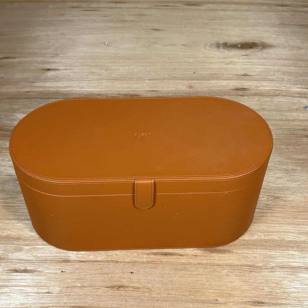 Dyson Airwrap Presentation Storage Case Tan Leather CASE ONLY - Good Condition
